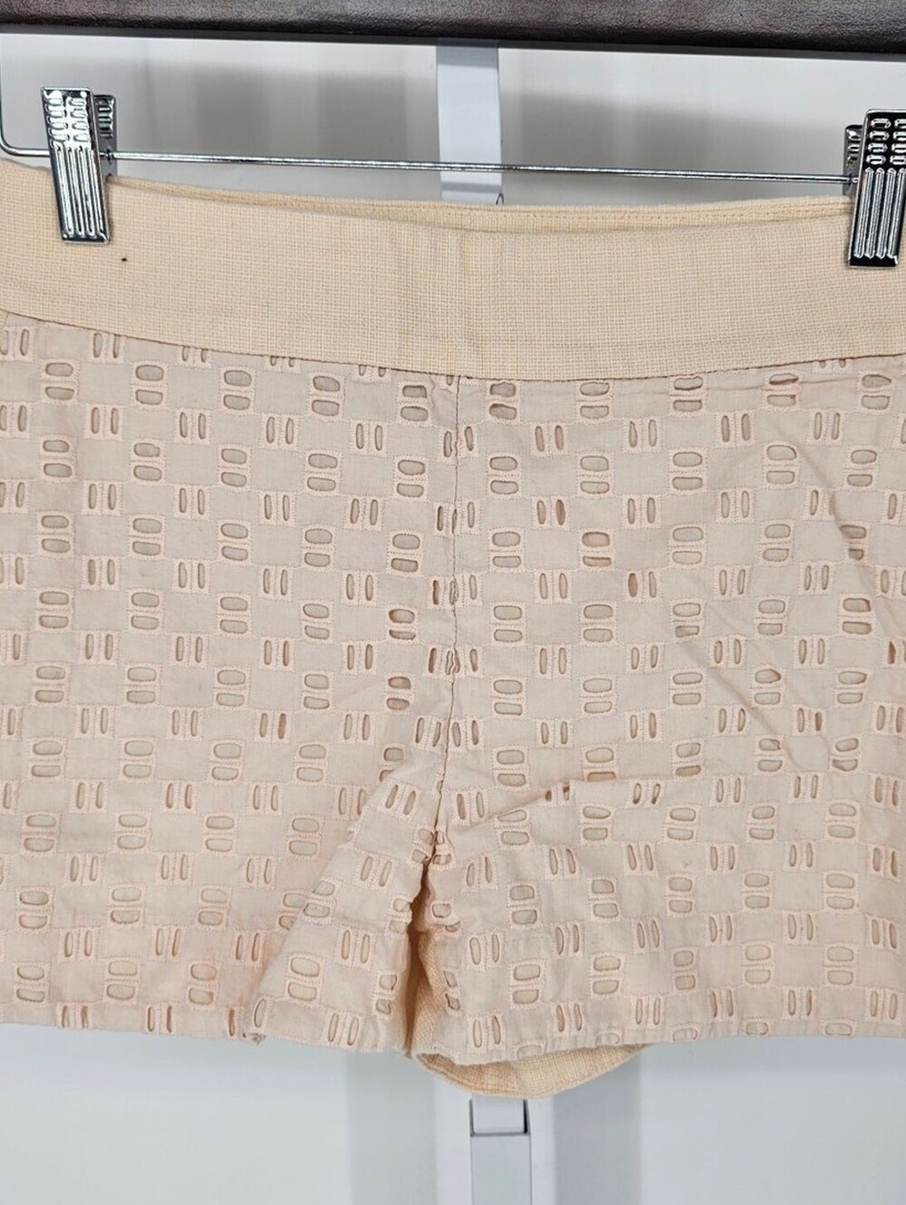 J. Crew Eyelet Trim Shorts in Peach Women's Sz 00
